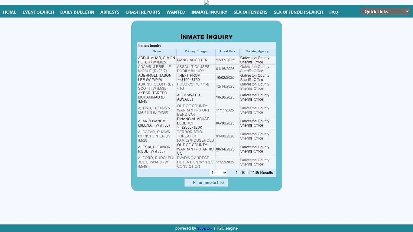 Galveston County Sheriff's Office P2C