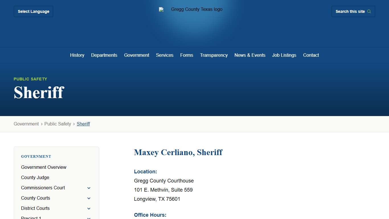 Sheriff / Gregg County