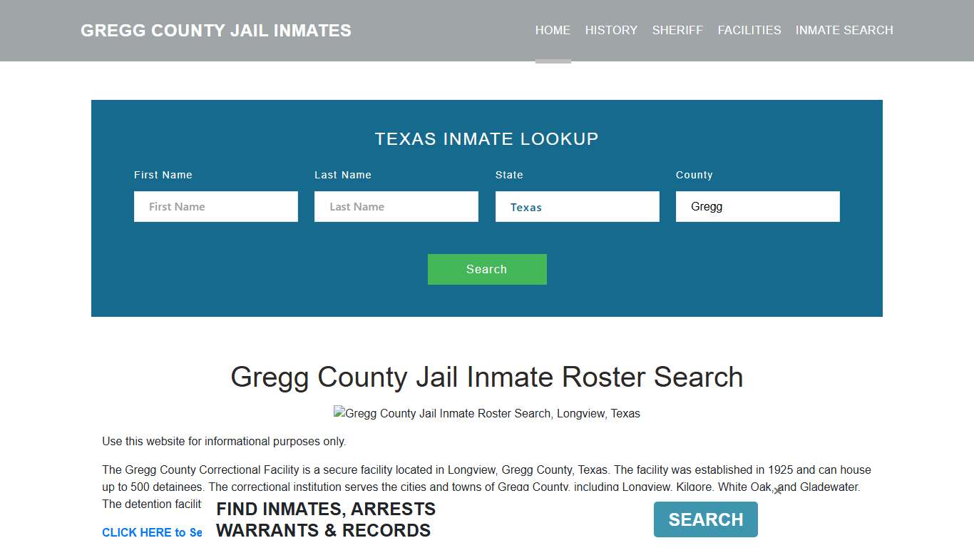 Gregg County Jail Inmate Roster Lookup, Longview, TX